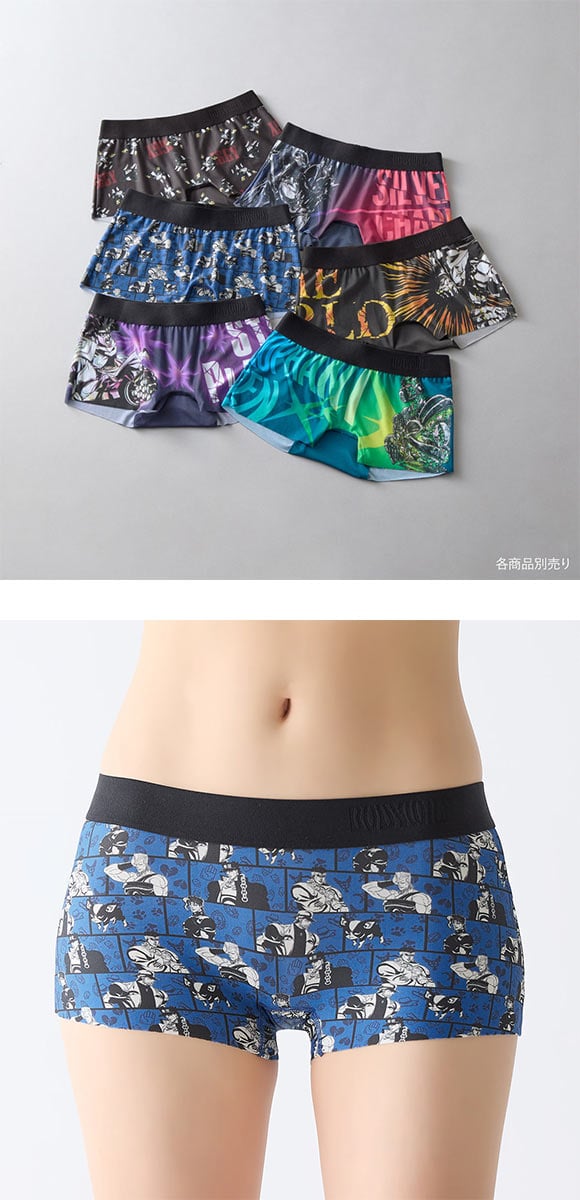 ボディワイルド レディースボクサーパンツ ジョジョの奇妙な冒険コラボ 総プリント ショーツ 一分丈 BODYWILD