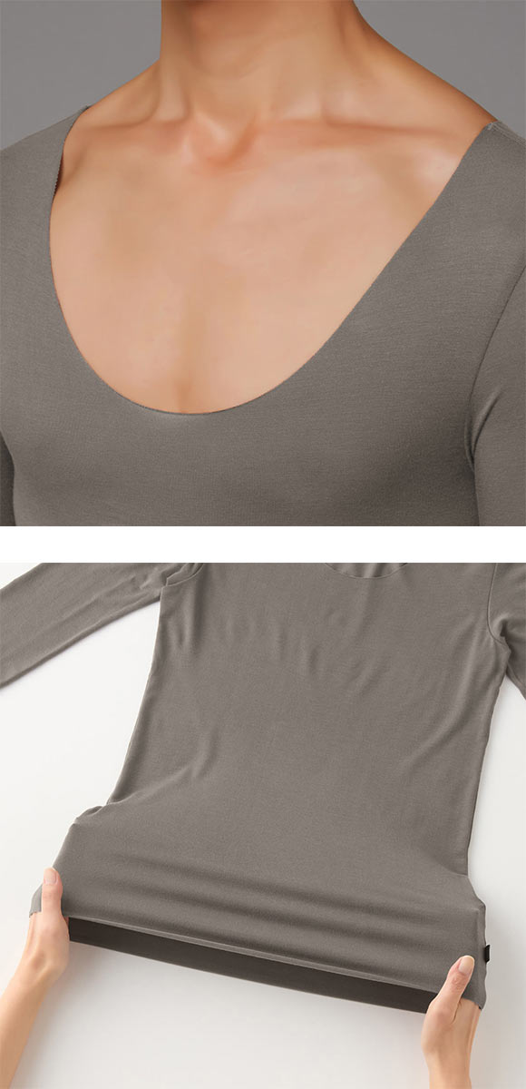 グンゼ BODY WILD カットオフ ボートネック ロングスリーブ シャツ メンズ GUNZE ボディワイルド