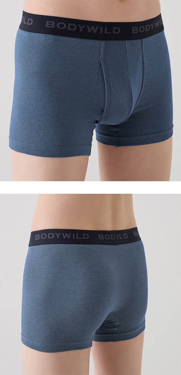 メンズボディ グンゼ ボディワイルド デニム調 メンズ 前あきボクサーパンツ BWB001D