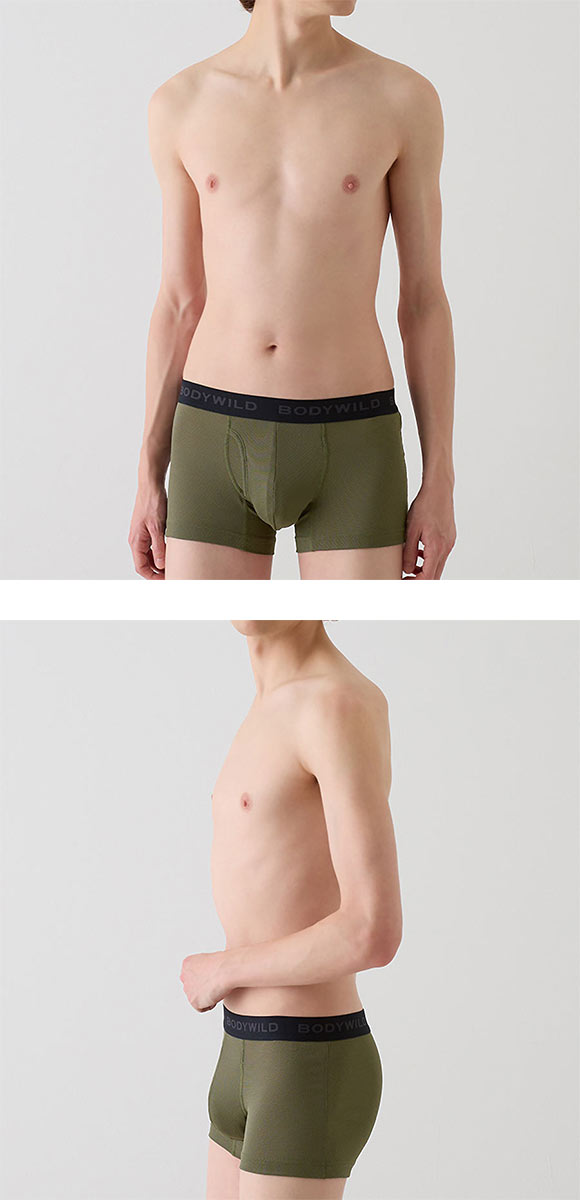 グンゼ GUNZE ボディワイルド BODY WILD ボクサーパンツ メンズ 前あき メッシュ