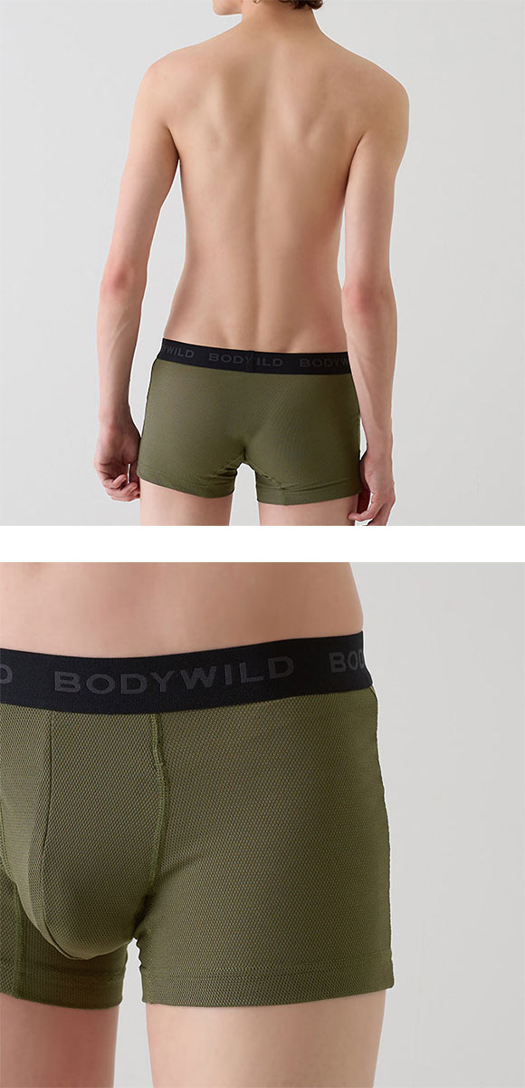 グンゼ GUNZE ボディワイルド BODY WILD ボクサーパンツ メンズ 前あき メッシュ