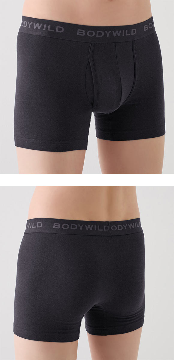 ボディワイルド ボクサーパンツ 前あき 綿混 メンズ BODYWILD