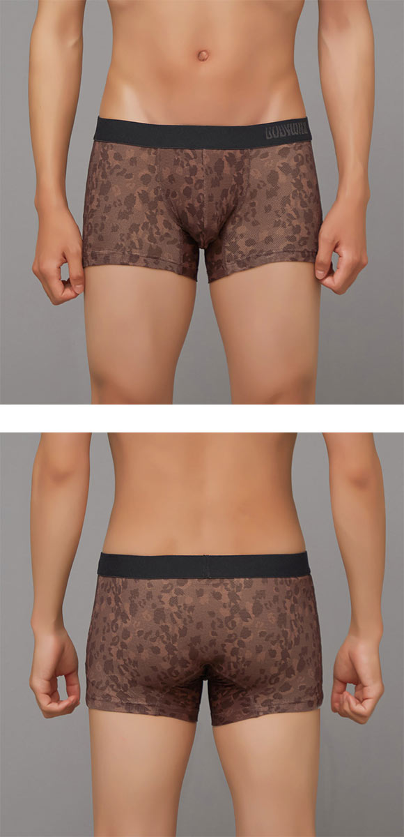 グンゼ BODY WILD カモフラ柄 ストレッチメッシュ ボクサーパンツ メンズ 前閉じ 吸水速乾 ボディワイルド GUNZE