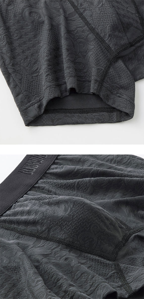 グンゼ GUNZE ボディワイルド BODY WILD ボクサーパンツ メンズ ジャカードパターン 前とじ フラワーチェック柄