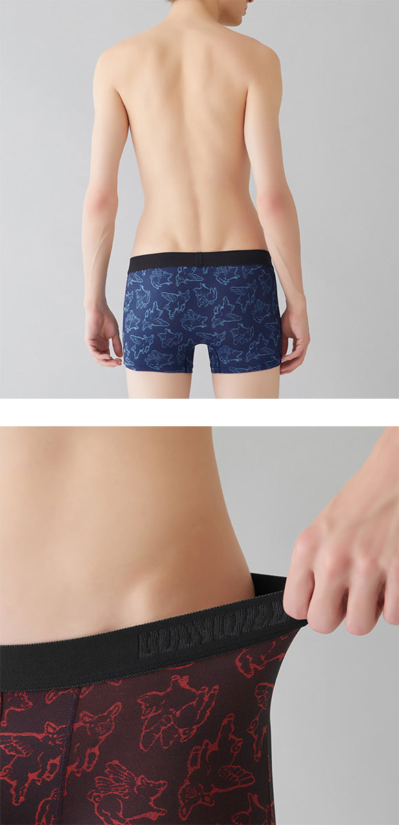 グンゼ GUNZE ボディワイルド BODY WILD ボクサーパンツ メンズ ジャカードパターン 前とじ ピッグスフライ柄