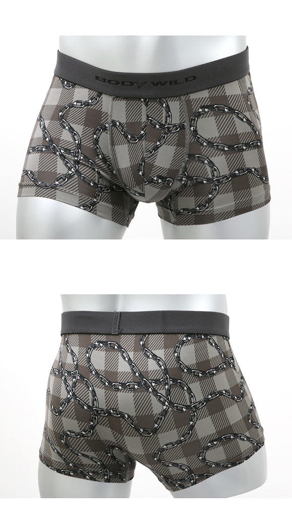 グンゼ GUNZE ボディワイルド BODY WILD ボクサーパンツ メンズ MODISH 前とじ チェーン柄