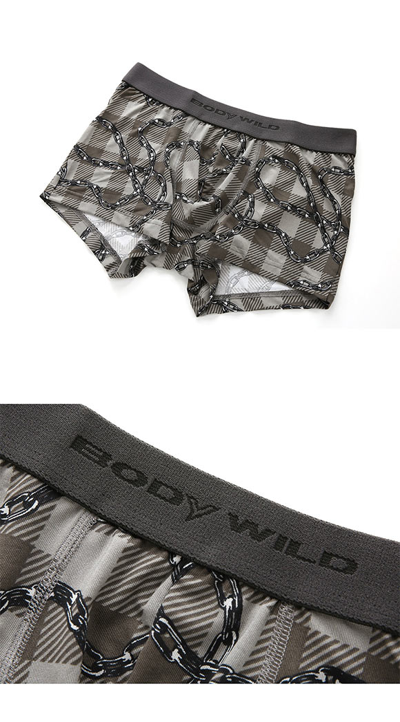 グンゼ GUNZE ボディワイルド BODY WILD ボクサーパンツ メンズ MODISH 前とじ チェーン柄
