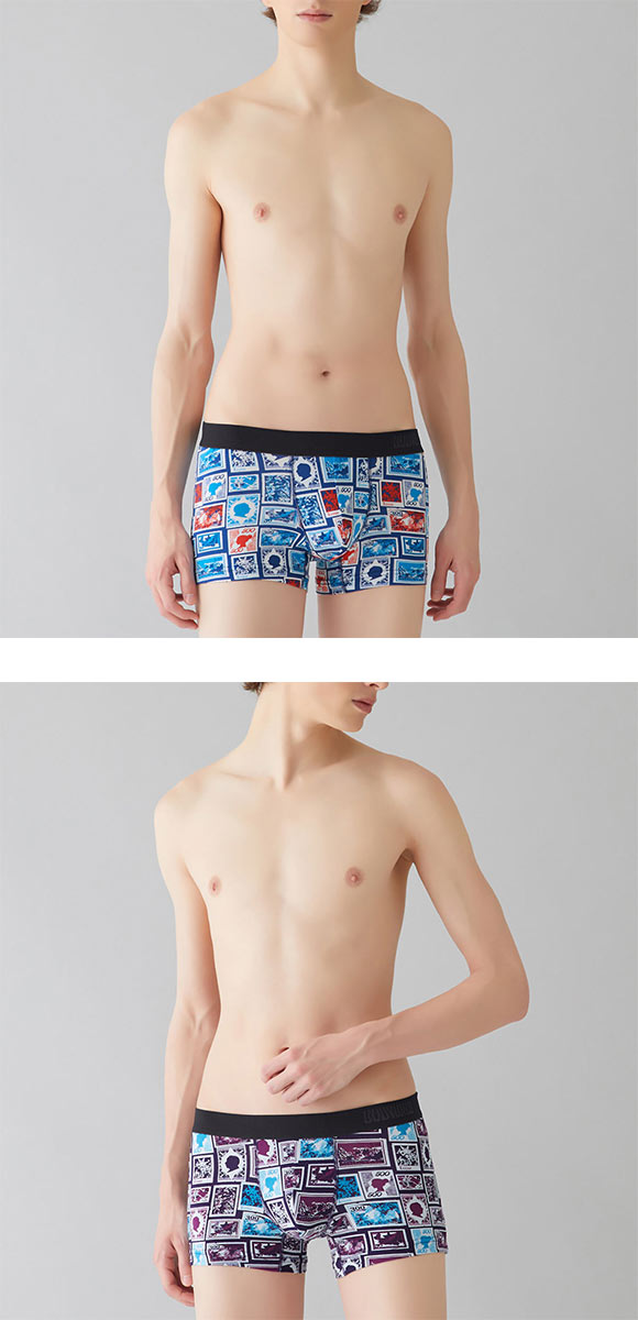 グンゼ GUNZE ボディワイルド BODY WILD ボクサーパンツ メンズ 吸汗速乾 前とじ 総柄