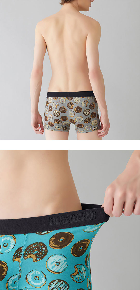 グンゼ GUNZE ボディワイルド BODY WILD ボクサーパンツ メンズ 吸汗速乾 前とじ ドーナツ柄