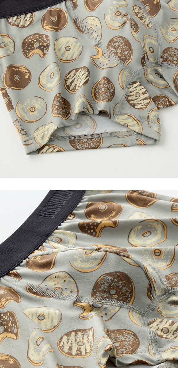 グンゼ GUNZE ボディワイルド BODY WILD ボクサーパンツ メンズ 吸汗速乾 前とじ ドーナツ柄