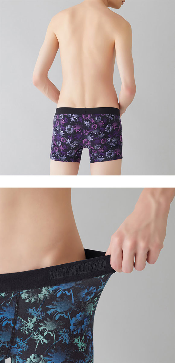 グンゼ GUNZE ボディワイルド BODY WILD ボクサーパンツ メンズ 前とじ 綿混素材 総柄 花柄