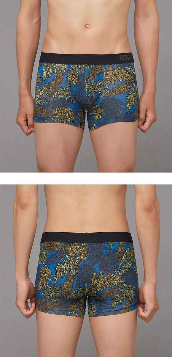 グンゼ BODY WILD リーフカモ柄 ボクサーパンツ 前閉じ メンズ GUNZE ボディワイルド