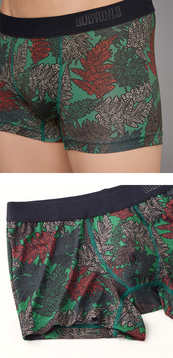 グンゼ BODY WILD リーフカモ柄 ボクサーパンツ 前閉じ メンズ GUNZE ボディワイルド