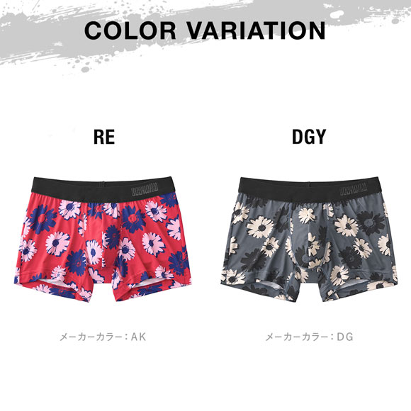 バンザイ　 グンゼ BODY WILD ポップフラワー柄 ボクサーパンツ 前閉じ