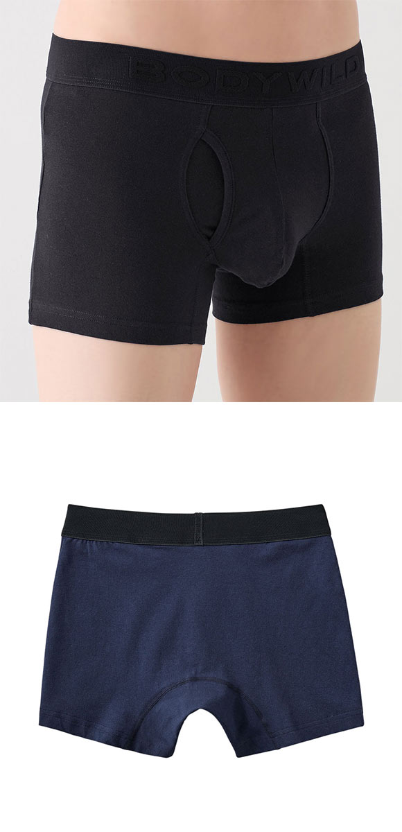 グンゼ GUNZE ボディワイルド BODY WILD ボクサーパンツ メンズ 前あき 型押しロゴタイプ オーガニックコットン混 M L LL
