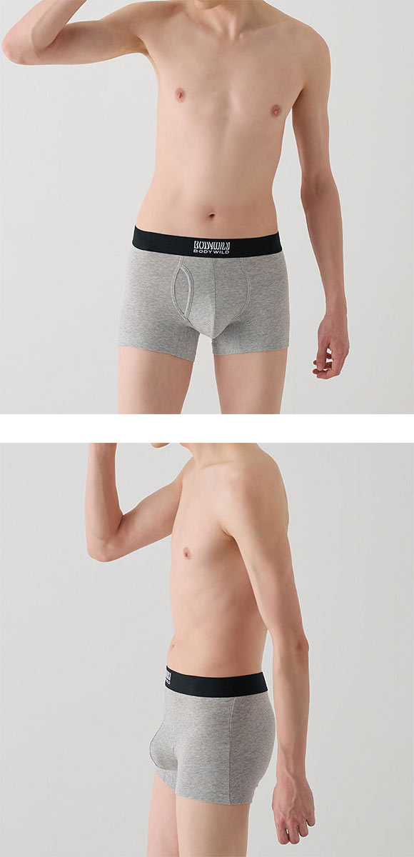 グンゼ GUNZE ボディワイルド BODY WILD ボクサーパンツ メンズ オーガニックコットン混 前あき M L LL