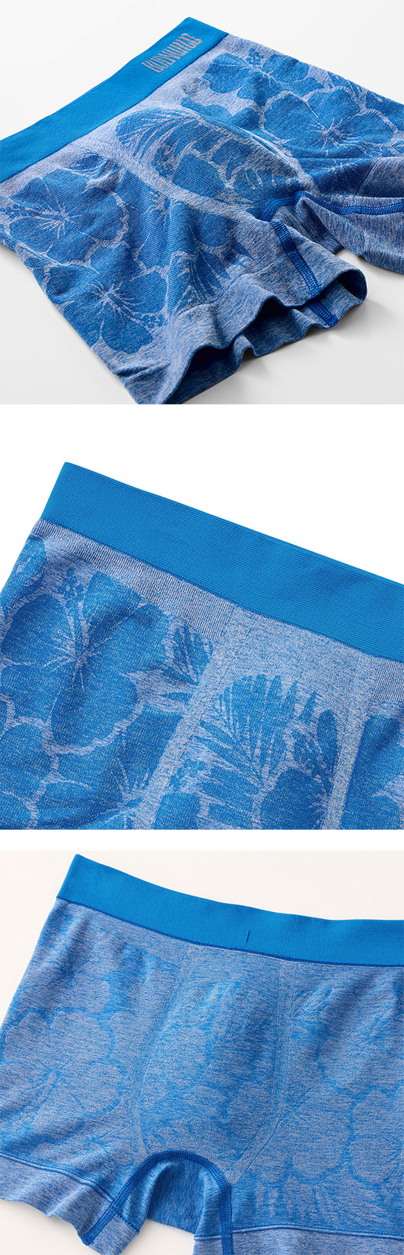 グンゼ BODY WILD ハイビスカス柄 立体成型 ボクサーパンツ 前閉じ メンズ GUNZE ボディワイルド