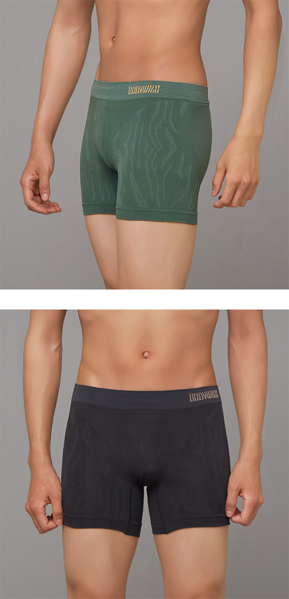 グンゼ BODY WILD e-BOXER セミロング ボクサーパンツ メンズ 立体成型 前とじ GUNZE ボディワイルド