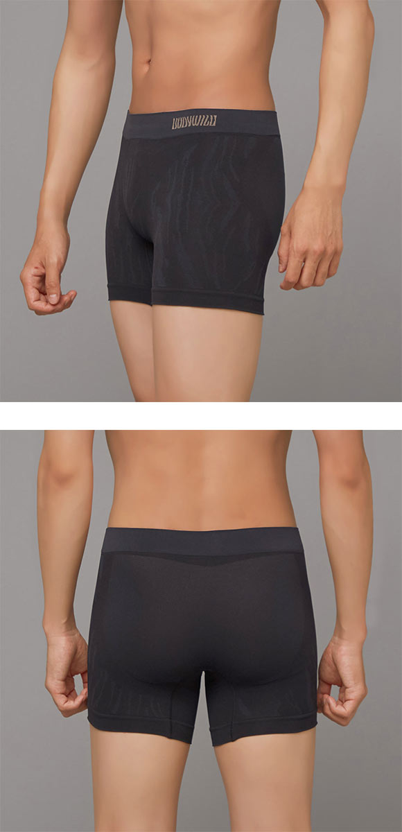 グンゼ BODY WILD e-BOXER セミロング ボクサーパンツ メンズ 立体成型 前とじ GUNZE ボディワイルド