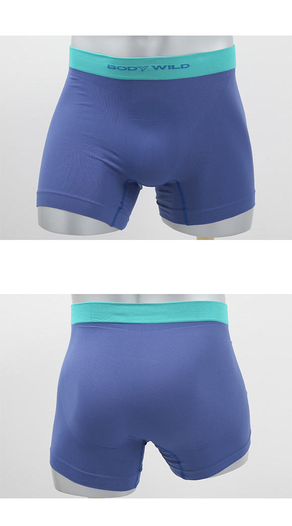 グンゼ GUNZE ボディワイルド BODY WILD e-BOXER ボクサーパンツ メンズ ツートンカラー 3D-BOXER 立体成型 前とじ セミロング