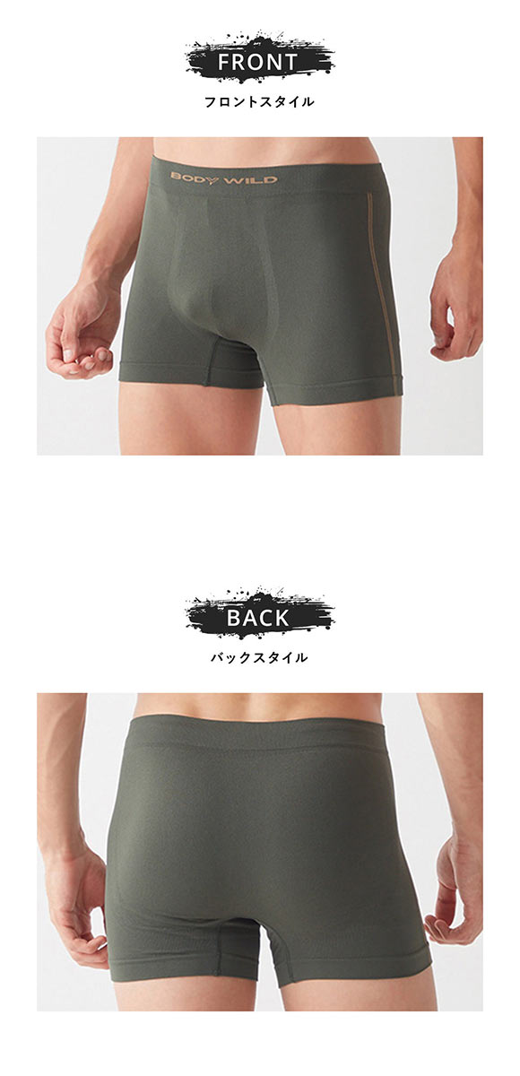 グンゼ GUNZE ボディワイルド BODYWILD サイドライン 3D ボクサーパンツ メンズ 前とじ 立体成型