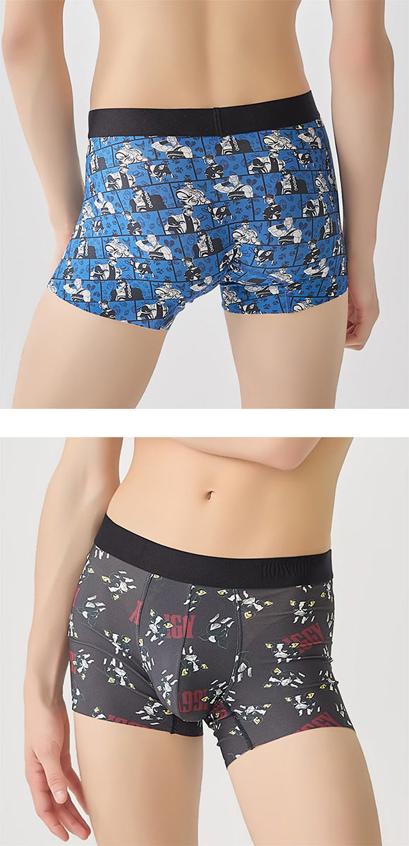 ボディワイルド ボクサーパンツ ジョジョの奇妙な冒険コラボ 前閉じ 総プリント メンズ BODYWILD