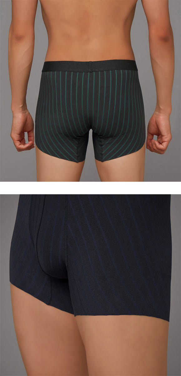 グンゼ BODY WILD BLACK DESIGN ストライプ柄 カットオフ ボクサーパンツ メンズ 日本製  GUNZE ボディワイルド