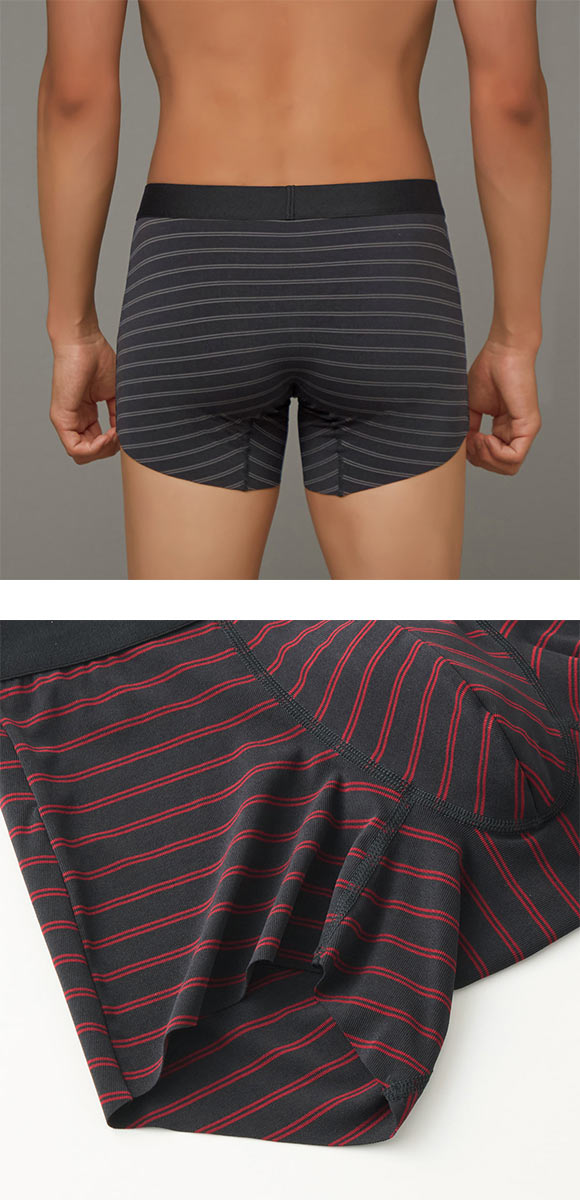 グンゼ BODY WILD BLACK DESIGN ボーダー柄 カットオフ ボクサーパンツ メンズ 日本製  GUNZE ボディワイルド