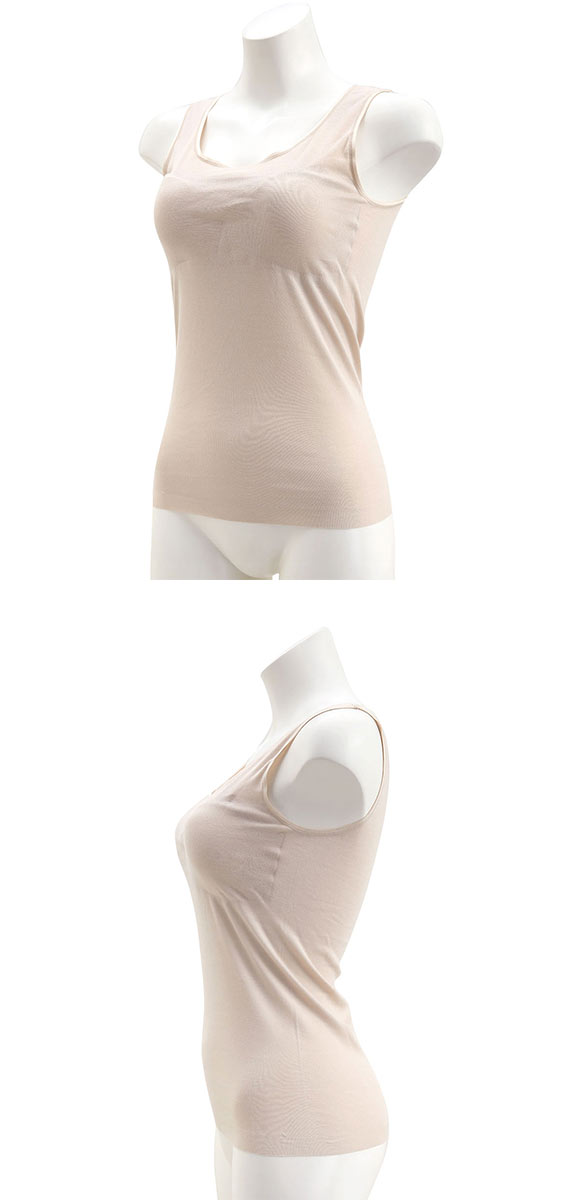 グンゼ GUNZE シーファー CFA エジプト綿100％ パッド付き タンクトップ インナー レディース