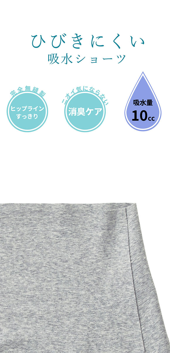 グンゼ GUNZE セルフェア SELFEAR 完全無縫製 ひびきにくい 吸水ショーツ 吸水量10cc レギュラーショーツ 単品