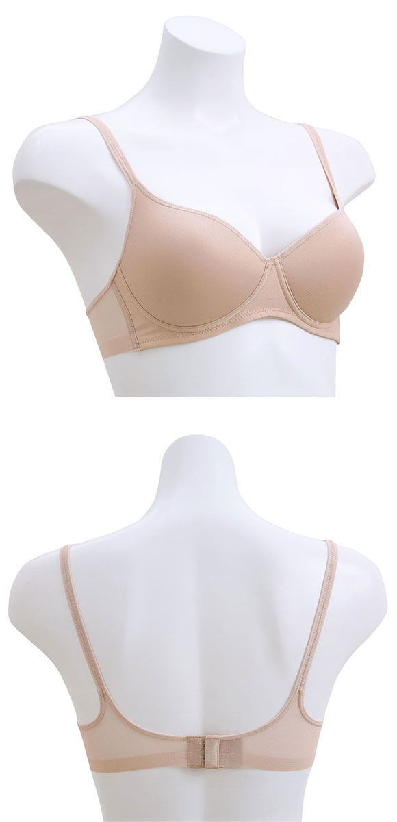 グンゼ GUNZE 軽ブラ ひびきにくい ノンワイヤー 3/4カップブラジャー