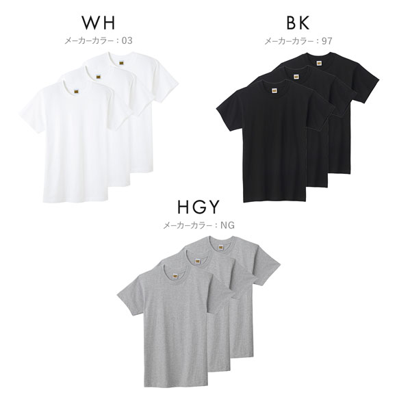 G.T.HAWKINS GTホーキンス クルーネック Tシャツ 3枚セット メンズ 半袖 綿100％ 大きいサイズ