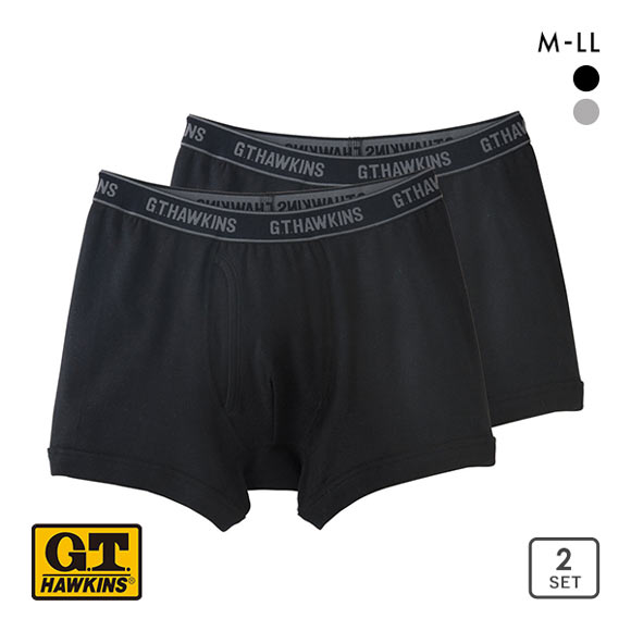 G.T.HAWKINS GTホーキンス ボクサーブリーフ 2枚組 メンズ 前開き 綿100％