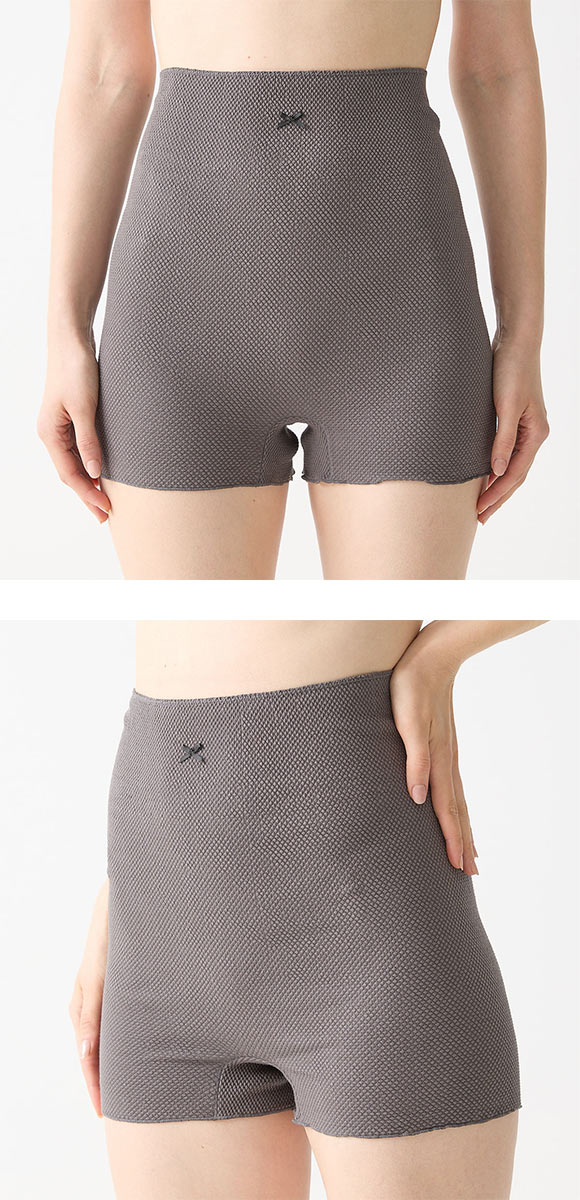 グンゼ いいここち リンパ解放 はらまき付き 1分丈ショーツ レディース 腹巻付き GUNZE