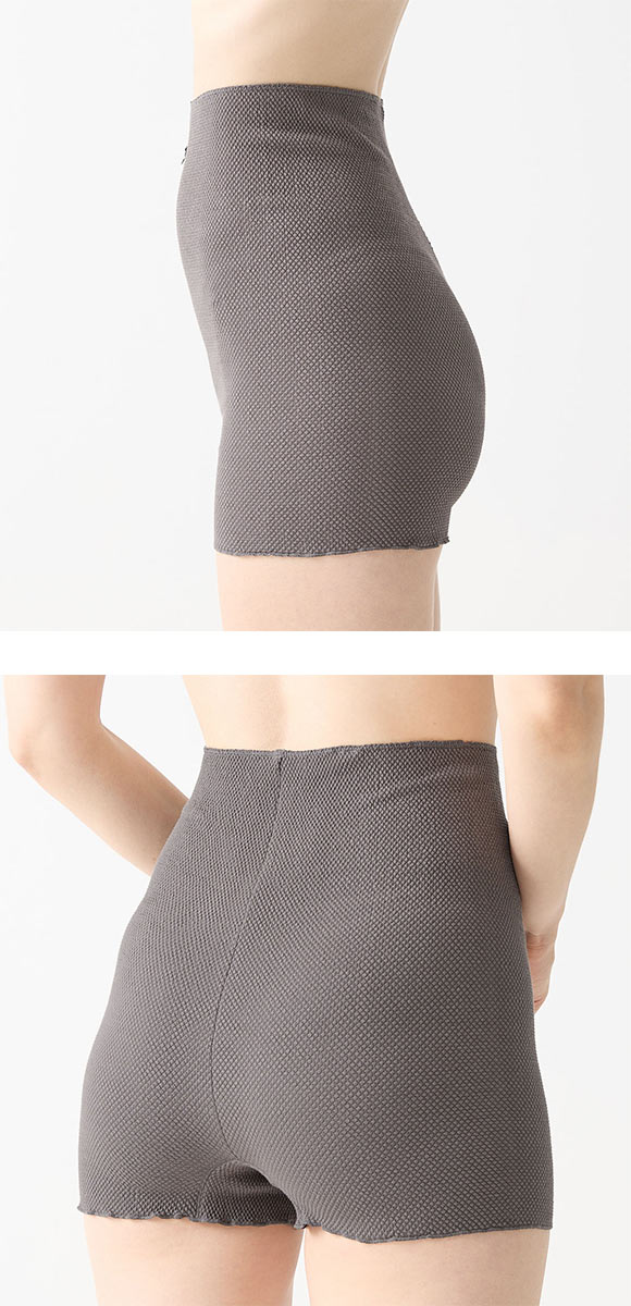 グンゼ いいここち リンパ解放 はらまき付き 1分丈ショーツ レディース 腹巻付き GUNZE