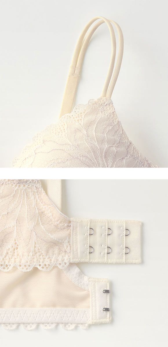 グンゼ unTuche ノンワイヤーブラ＆ショーツセット レースタイプ ティーンズ ワイレスブラ ブラジャー GUNZE アントゥシェ