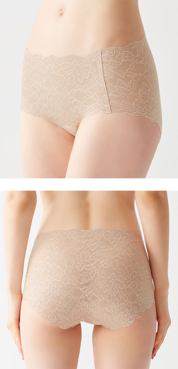 グンゼ GUNZE キレイラボ KIREILABO レギュラーショーツ 日本製 完全無縫製 総レース 単品