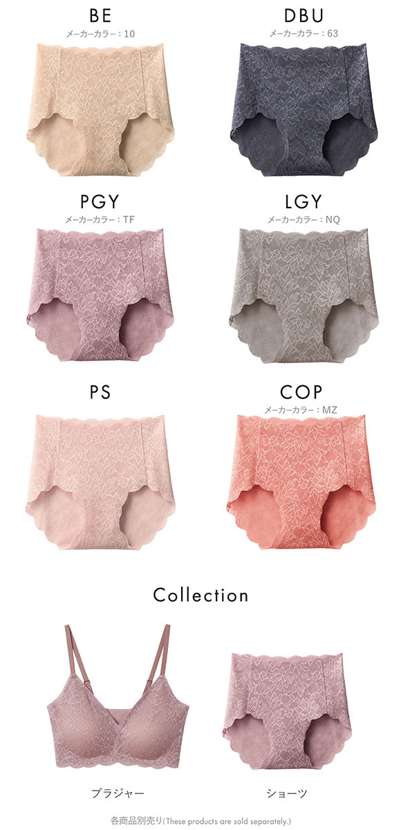 グンゼ GUNZE キレイラボ KIREILABO レギュラーショーツ 完全無縫製 総レース 単品