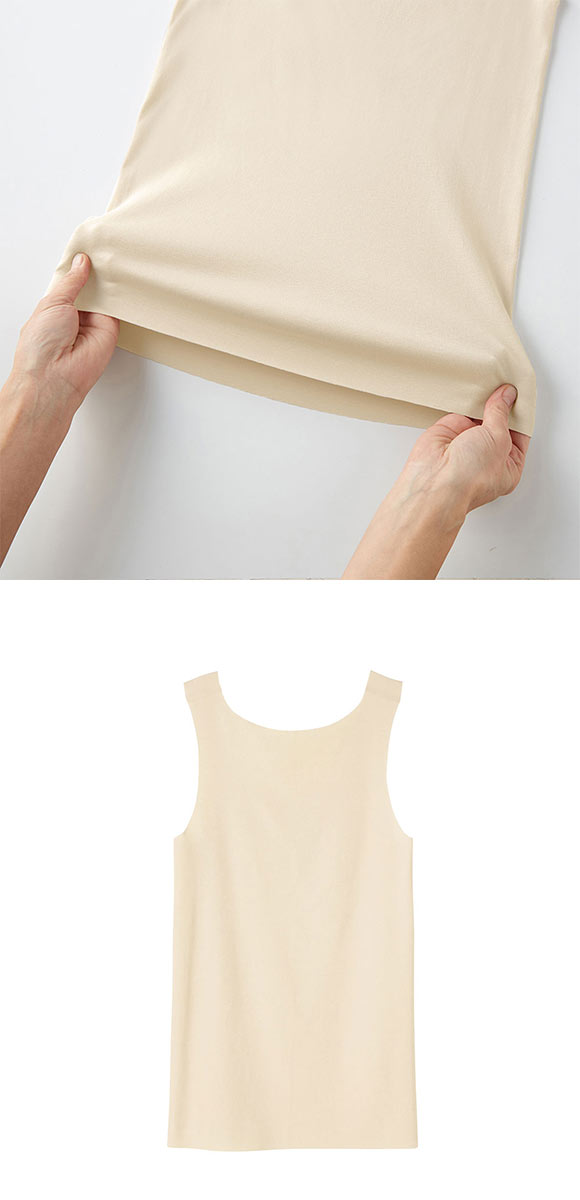 グンゼ GUNZE キレイラボ KIREILABO フィッテ Fitte オーガニックコットン混 タンクトップ レディース インナー 完全無縫製