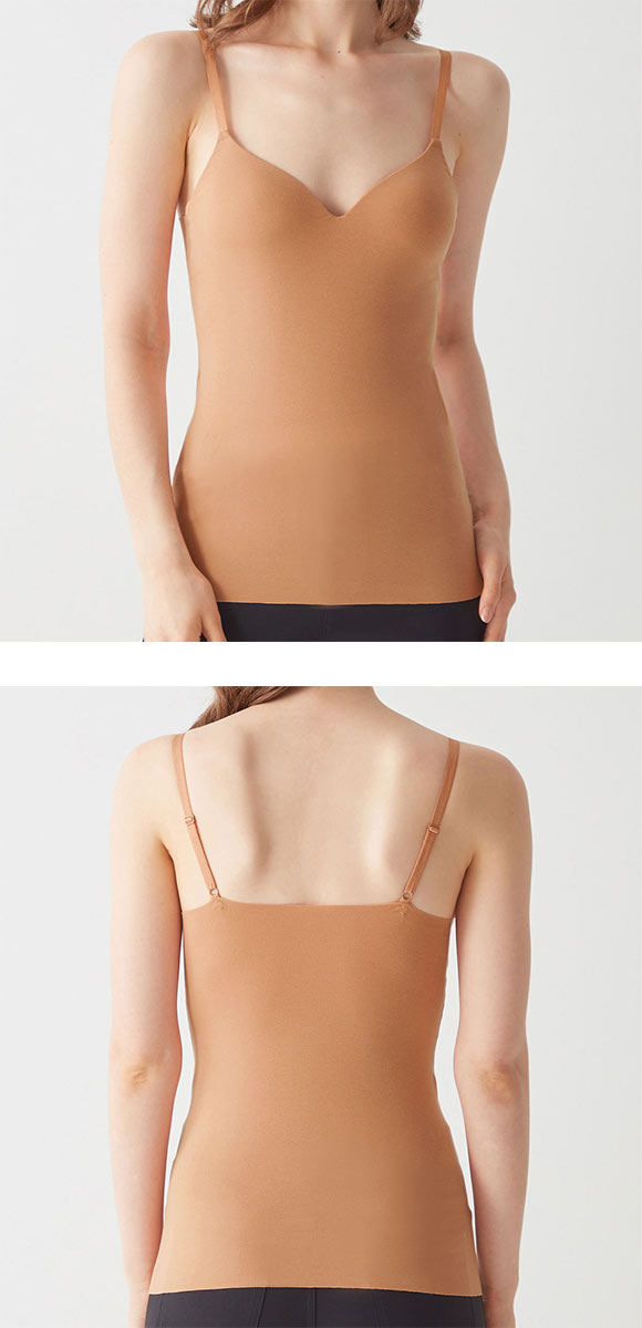 グンゼ GUNZE キレイラボ KIREILABO フィッテ Fitte オーガニックコットン混 ブラキャミソール インナー カップ付き