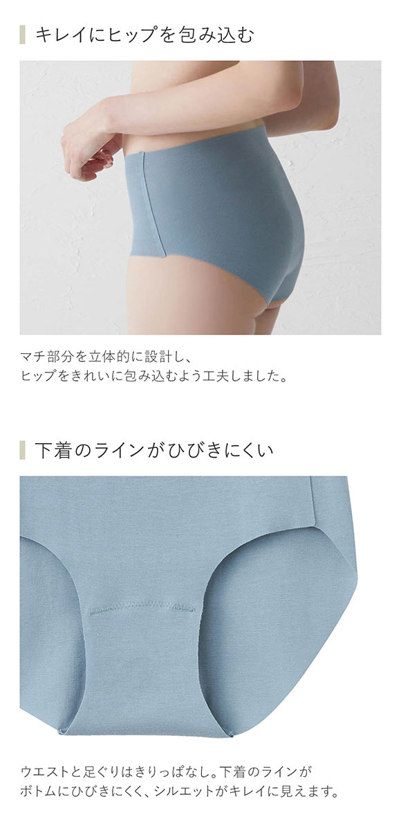 グンゼ GUNZE キレイラボ KIREILABO フィッテ Fitte オーガニックコットン混 ショーツ レギュラー 単品 ヘム カットオフ