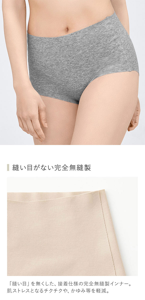 グンゼ GUNZE キレイラボ KIREILABO 完全無縫製 うるおい保湿 綿混 レギュラーショーツ 3枚セット