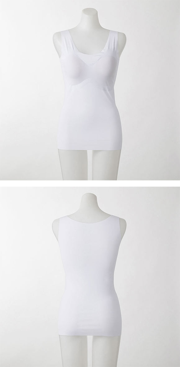 グンゼ GUNZE キレイラボ KIREILABO 完全無縫製 うるおい保湿 カップ付き タンクトップ クールタイプ