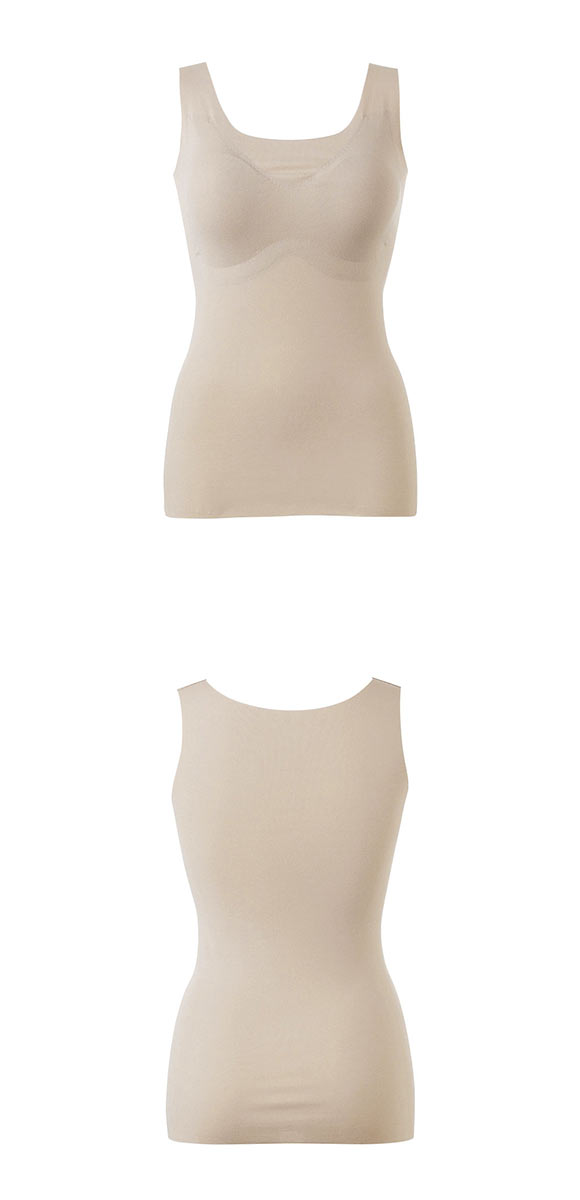 グンゼ GUNZE キレイラボ KIREILABO 完全無縫製COOL 軽のび綿レーヨン パッド付 タンクトップ クール ラン型インナー