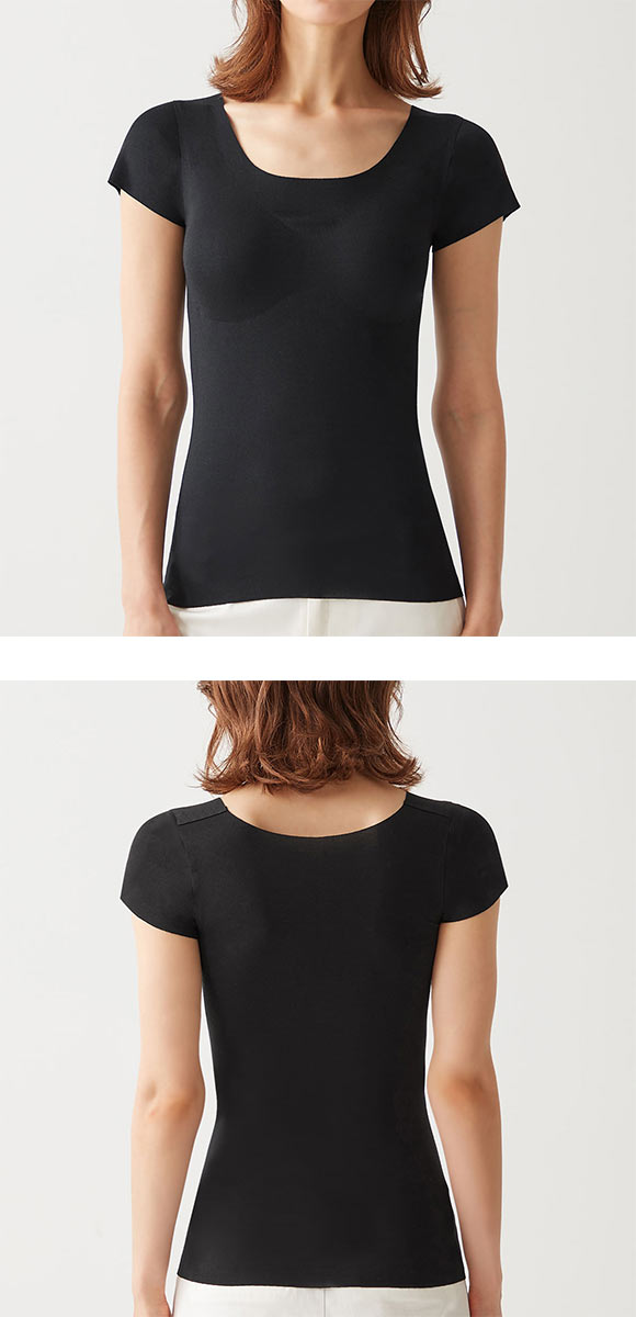 グンゼ GUNZE キレイラボ KIREILABO パッド付 2分袖インナー レディース 日本製