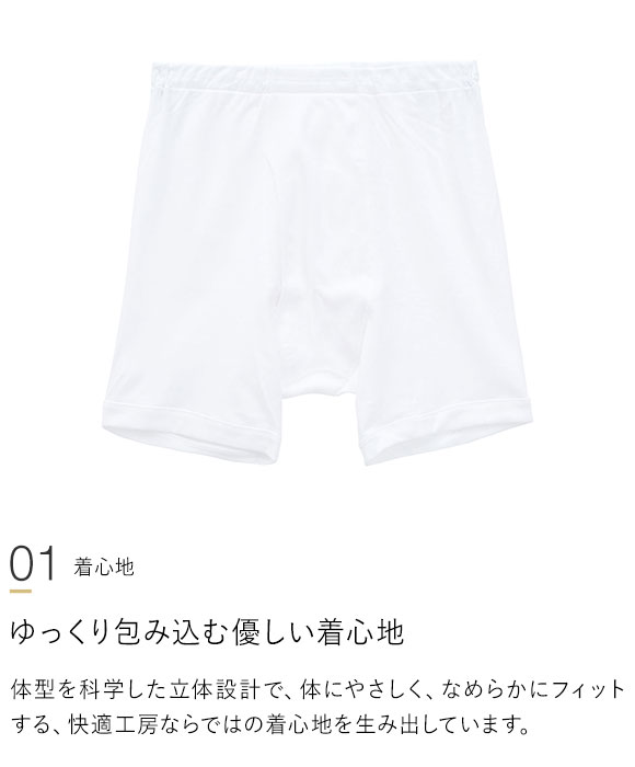 グンゼ GUNZE 快適工房 フィットボクサーパンツ メンズ 前あき 3L 綿100％ 抗菌防臭 日本製