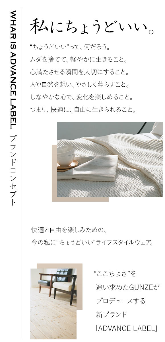 グンゼ GUNZE アドバンスレーベル ADVANCE LABEL Uネック 半袖 シャツ メンズ カットオフ 持続消臭