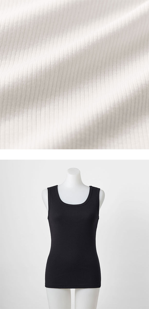 グンゼ アドバンスレーベル リブ タンクトップ レディース