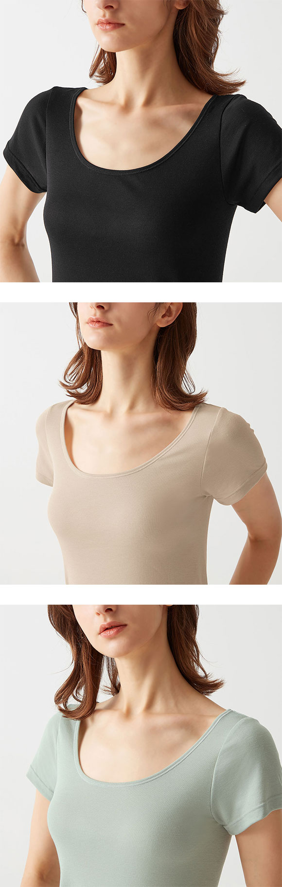 グンゼ GUNZE アセドロン 汗取り付き 2部袖 インナー レディース