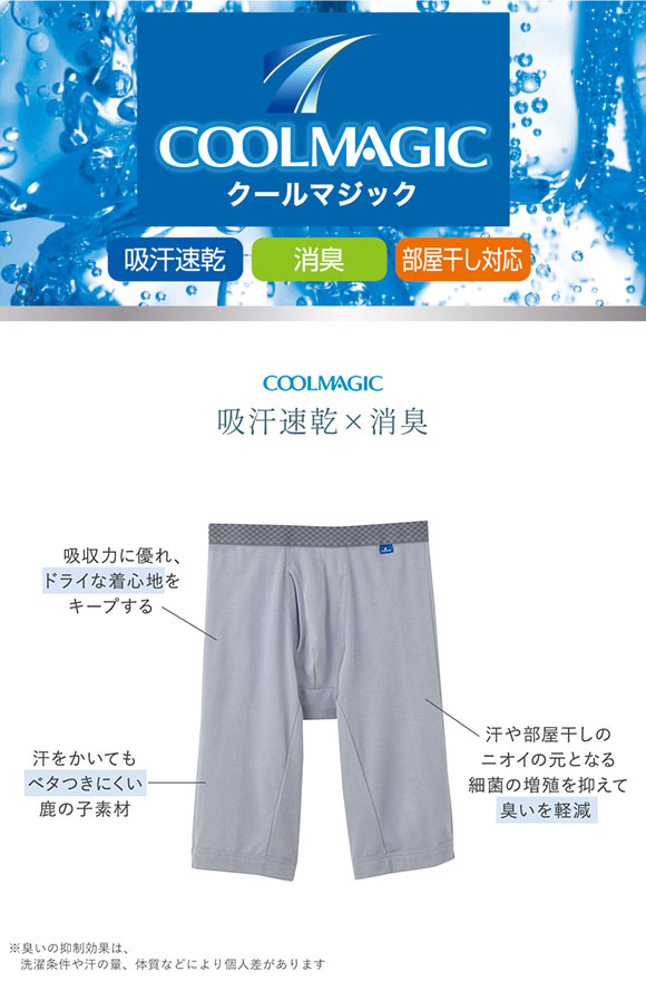 グンゼ GUNZE クールマジック COOLMAGIC 吸汗速乾×消臭加工 ロングボクサー ボクサーパンツ